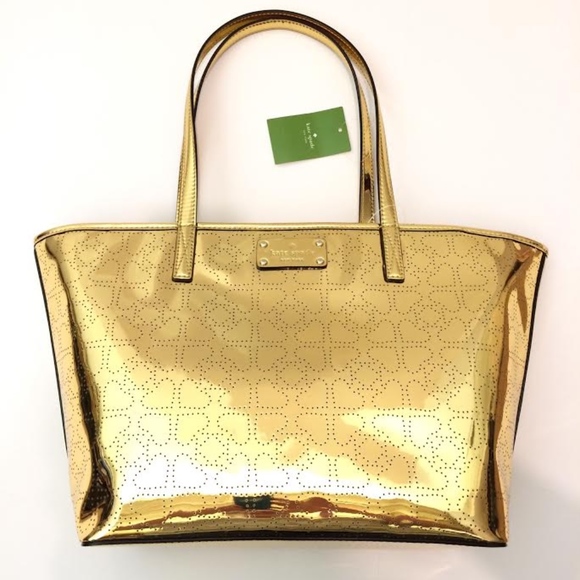 KATE SPADE Handbags - PRICE FIRM! KATE SPADE HARMONY METRO GOLD TOTE NWT
